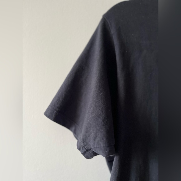 Les Tien Heavyweight Mock Neck Tee in Black - Picture 6 of 14